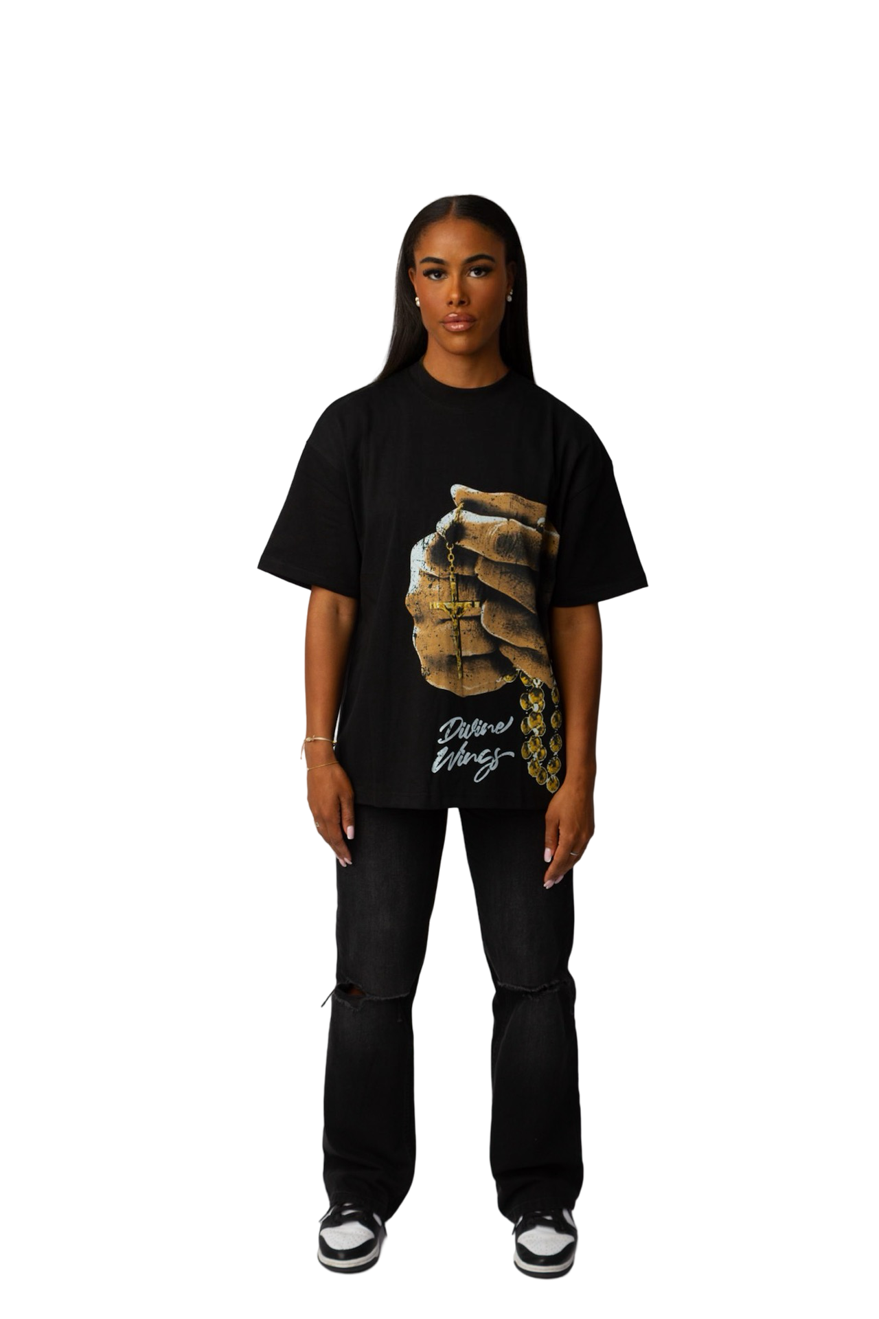 Have Faith Boxy Tee Black