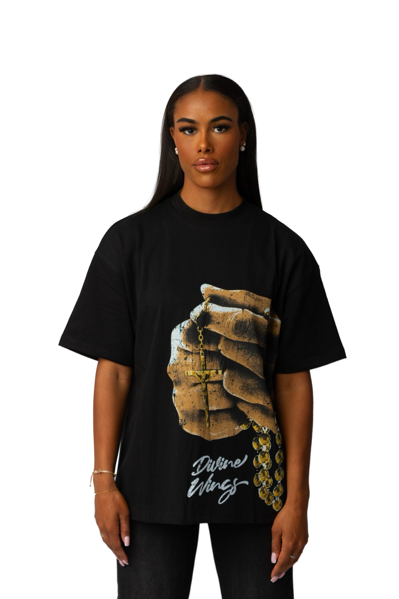 Have Faith Boxy Tee Black